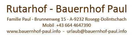 Rutarhof - Bauernhof Paul - Familie Paul - Brunnenweg 15 - 9232 Rosegg-Dolintschach